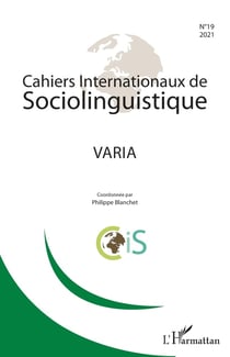 Cahiers internationaux de sociolinguistique : varia