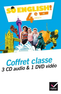SO ENGLISH! : 4e - 3 CD audio + 1 DVD pour la classe