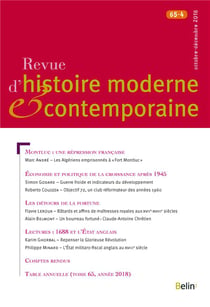 Revue d'Histoire Moderne et Contemporaine n.65-4