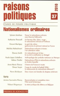 Revue raisons politiques n.37 - nationalismes ordinaires