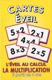 Cartes eveil - l'eveil au calcul de la multiplication