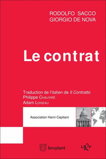 Le contrat : Extrait du traité de droit civil italien