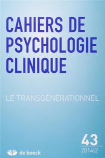 Cahiers de psychologie clinique  n.43