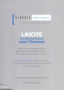 REVUE LIBERTE POLITIQUE Tome 24 : laïcité, la démocratie sans l'homme