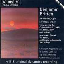 Sinfonietta op.1 et autres oeuvres