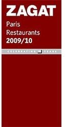 guide zagat des restaurants de paris 2009-2010 (anglais)