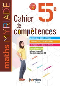 Myriade - Cahier de compétences : mathématiques - 5e (édition 2019)