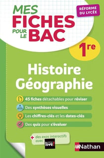MES FICHES ABC DU BAC Tome 6 : histoire géographie - 1re (édition 2019)
