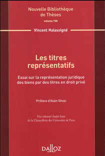 Les titres représentatifs - essai sur la représentation juridique