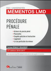 Procédure pénale (édition 2016/2017)
