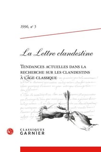 La lettre clandestine Tome 5 : Tendances actuelles dans la recherche sur les clandestins à l'âge classique