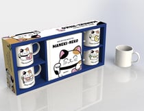 Mini mug cakes maneki-neko