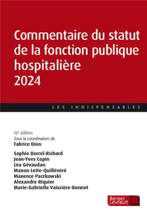 Commentaire du statut de la fonction publique hospitalière (édition 2023)