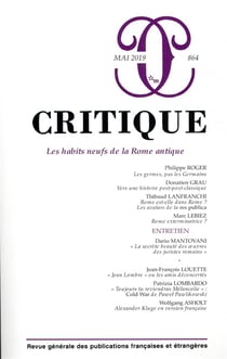 Revue Critique n.864 : les habits neufs de la Rome antique