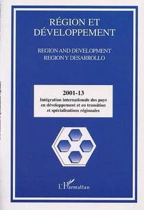 Intégration internationale des pays en développement et en transition et spécialisations régionales (édition 2001)