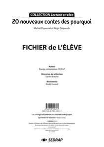 20 nouveaux contes des pourquoi - fichier de l'élève