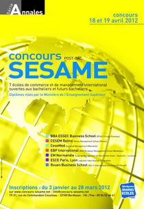 Concours SESAME - annales (édition 2011-2012)