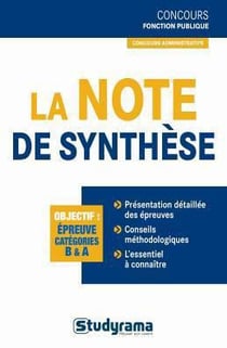 La note de synthèse - catégories B et A