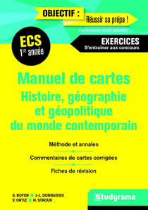 Les cartes en histoire-géographie - ECS 1re année - tout-en-un