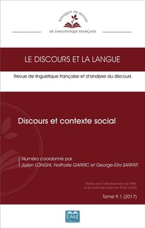 Discours et contexte social (édition 2017)