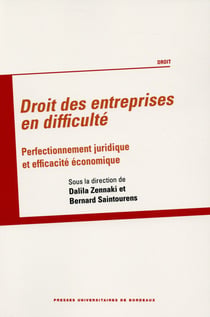 Droit des entreprises en difficulte perfectionnement juridique et efficacite eco