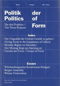 Politics of form /anglais/allemand