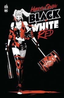 Harley Quinn black + white + red
