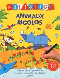 Animaux rigolos - colle tes stickers géométriques et dessine pour embellir tes créations !