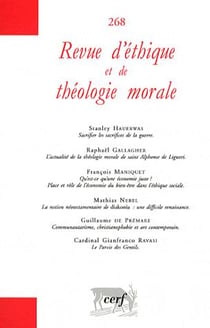 Revue d'éthique et de théologie morale 268