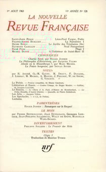 La nouvelle revue francaise t.128