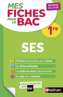 MES FICHES ABC DU BAC Tome 24 : SES - 1re (édition 2019)