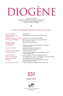 REVUE DIOGENE n.231 : pour une histoire culturelle de l'art