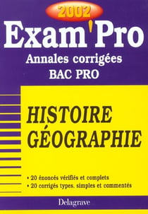 Histoire geographie bac pro t.22 - edition 2002