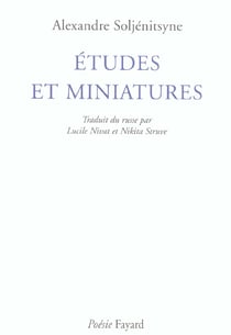 Études et miniatures