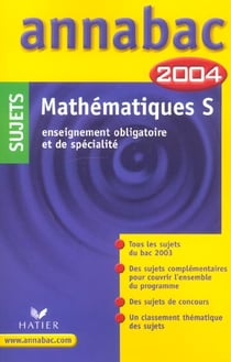 ANNABAC SUJETS Tome 00005 : enseignements obligatoire et de specialite (édition 2004)