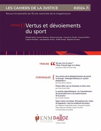 Les cahiers de la justice n.1/2024 : Justice et sport