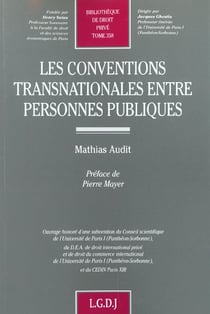 Les conventions transnationales entre personnes publiques - vol358