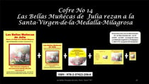 Las bellas muñecas de Julia rezan a la santa virgen de la medalla milagrosa