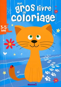 Mon gros livre de coloriage - chat roux - 3-5 ans