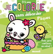 Je colorie sans deborder (2-4 ans) - paques (lapine dans panier) t69