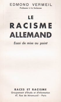 Le racisme allemand - essai de mise au point