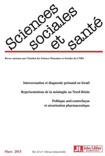 Revue sciences sociales et sante n.33-1 - mars 2015
