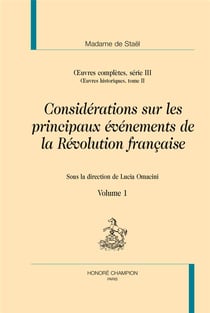 Considérations sur les principaux événements de la révolution française