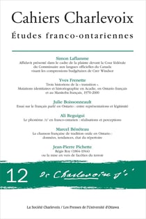Cahiers Charlevoix 12 : Études franco-ontariennes