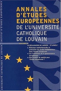 Annales d'études européennes de l'UCL t.6 (édition 2002)