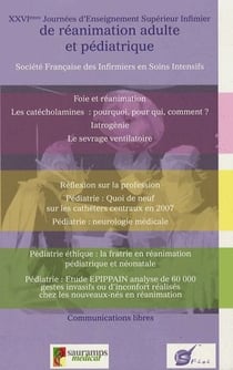 26èmes journées d'enseignement supérieur infimier de réanimation adulte et pédiatrique