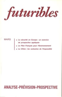 Futuribles 152, mars 1991. la securite en europe : un exercice de prospective appliquee - le plan fr