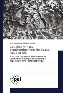 Couches minces semiconductrices de sb2s3, ag2s et nis