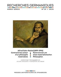 Recherches germaniques n.15/2020 : Alfred Sohn-Rethel (1899-1990)
