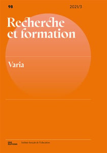 Recherche et formation n.98/2021 : Varia